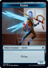 Faerie // Food (18) Double-sided Token [Throne of Eldraine Tokens] | Galactic Gamez