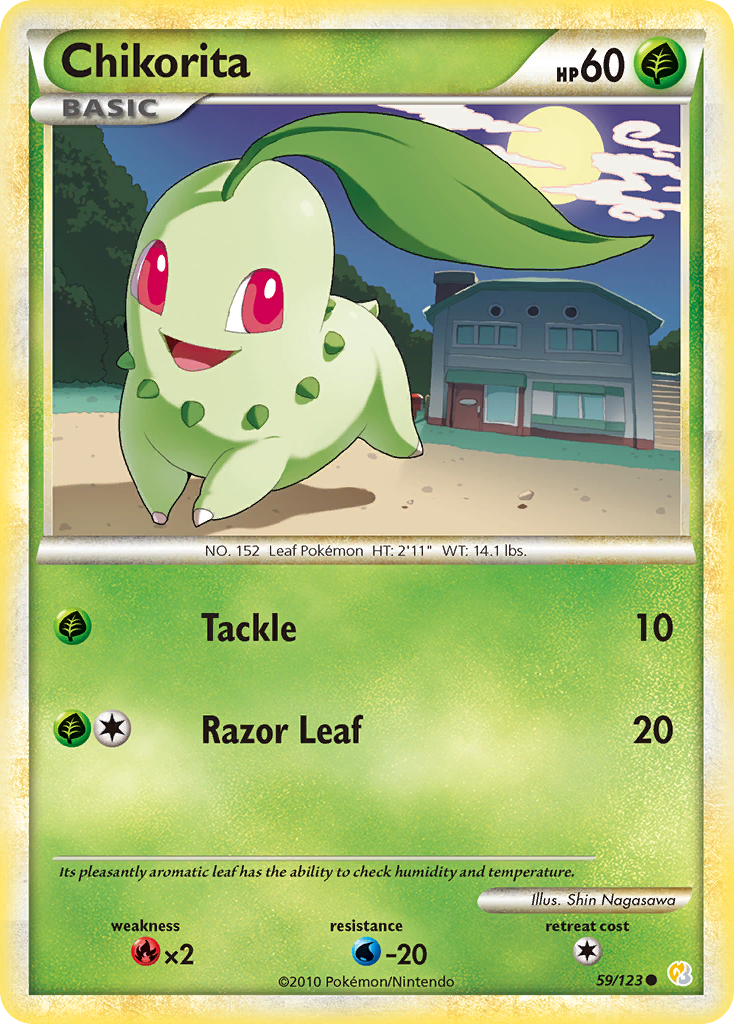 Chikorita (59/123) [HeartGold & SoulSilver: Base Set] | Galactic Gamez