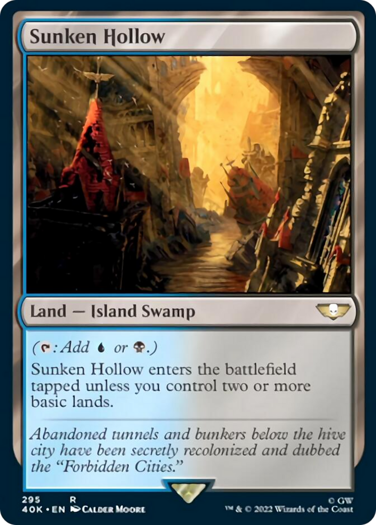 Sunken Hollow (Surge Foil) [Universes Beyond: Warhammer 40,000] | Galactic Gamez