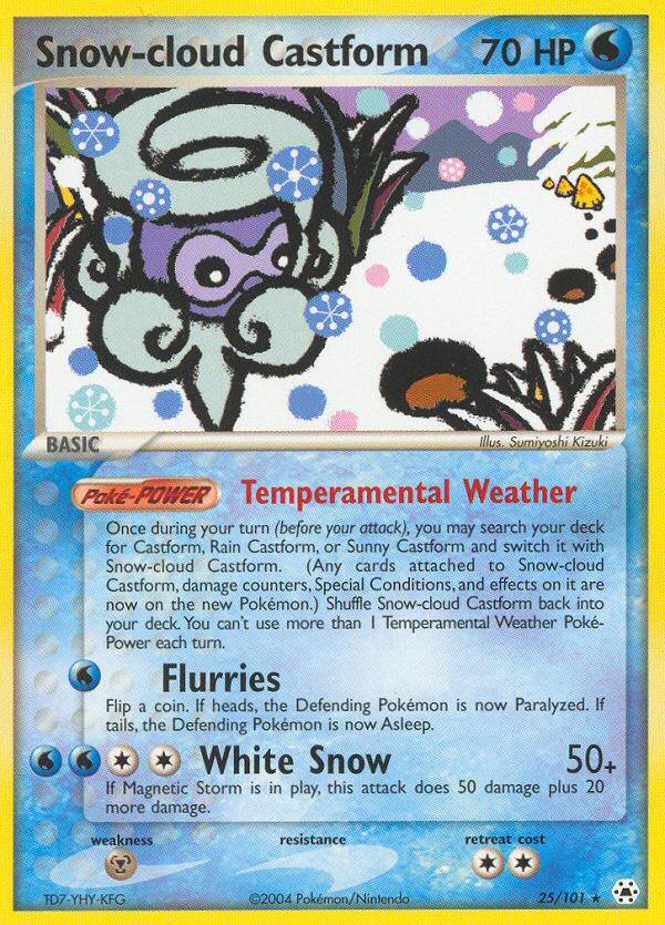 Snow-cloud Castform (25/101) [EX: Hidden Legends] | Galactic Gamez