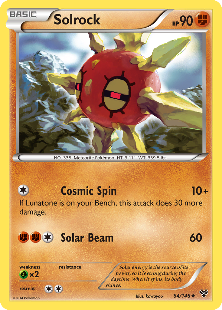 Solrock (64/146) [XY: Base Set] | Galactic Gamez