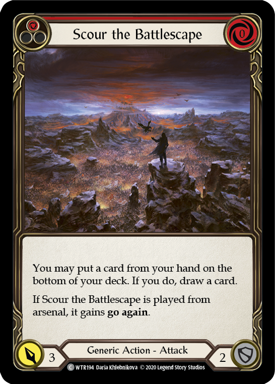 Scour the Battlescape (Red) [U-WTR194] (Welcome to Rathe Unlimited)  Unlimited Rainbow Foil | Galactic Gamez