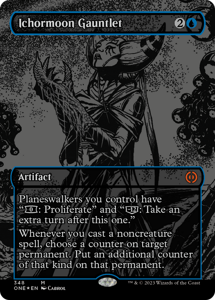 Ichormoon Gauntlet (Oil Slick Raised Foil) [Phyrexia: All Will Be One] | Galactic Gamez