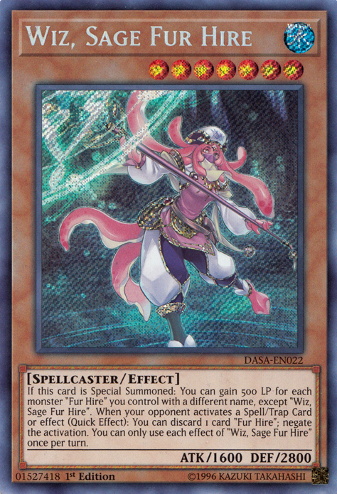 Wiz, Sage Fur Hire [DASA-EN022] Secret Rare | Galactic Gamez