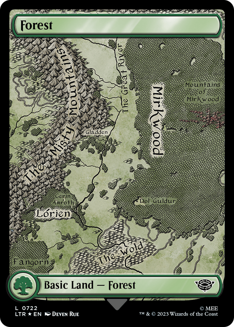 Forest (0722) (Surge Foil) [The Lord of the Rings: Tales of Middle-Earth] | Galactic Gamez