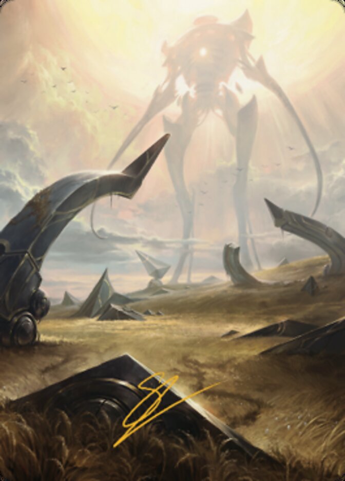 Plains (1) Art Card (Gold-Stamped Signature) [The Brothers' War Art Series] | Galactic Gamez