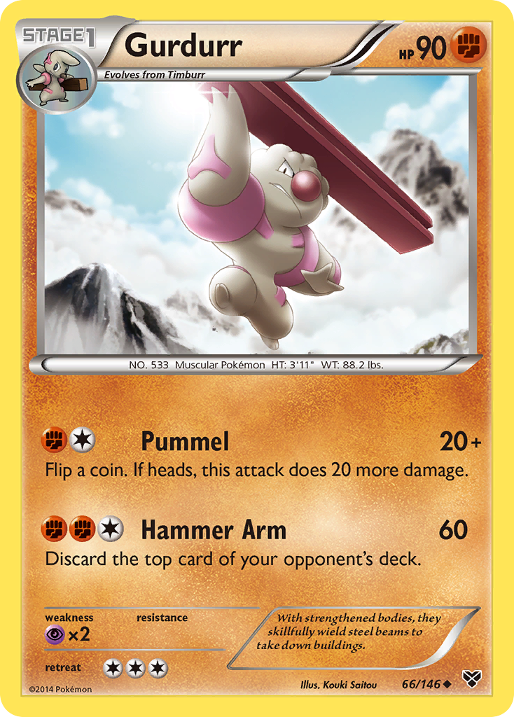 Gurdurr (66/146) [XY: Base Set] | Galactic Gamez