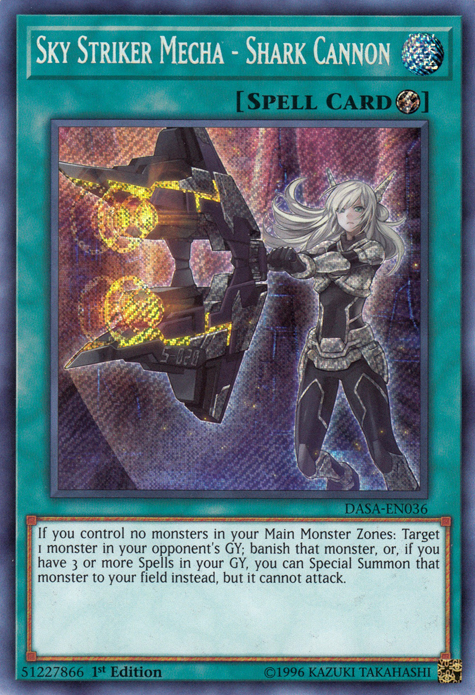 Sky Striker Mecha - Shark Cannon [DASA-EN036] Secret Rare | Galactic Gamez