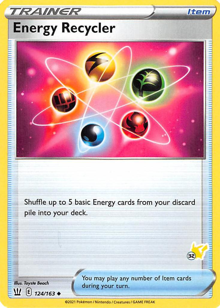 Energy Recycler (124/163) (Pikachu Stamp #32) [Battle Academy 2022] | Galactic Gamez