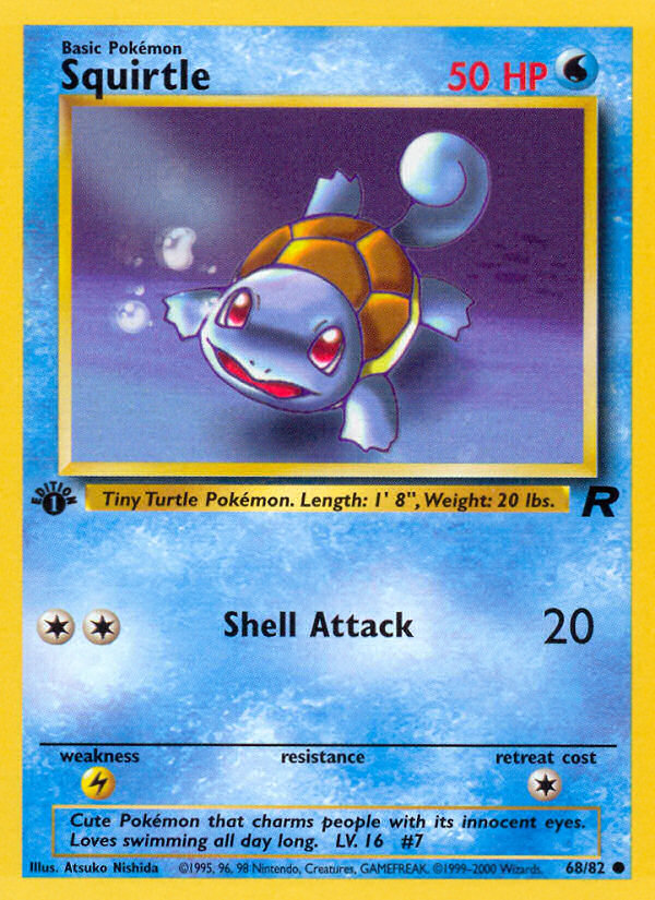 Squirtle (68/82) [Team Rocket 1st Edition] | Galactic Gamez