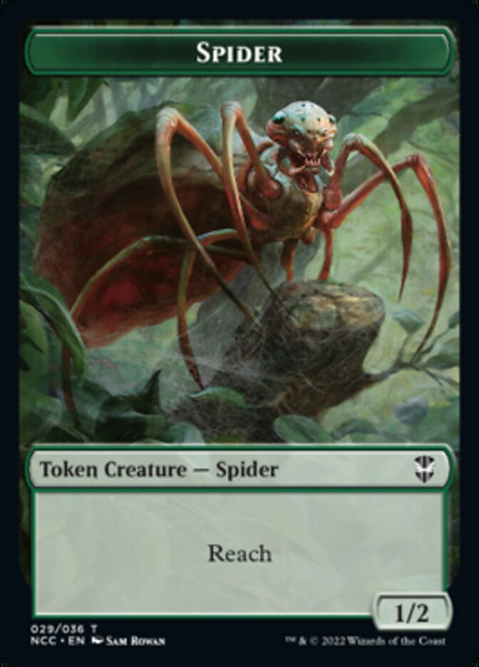 Treefolk // Spider Double-sided Token [Streets of New Capenna Commander Tokens] | Galactic Gamez