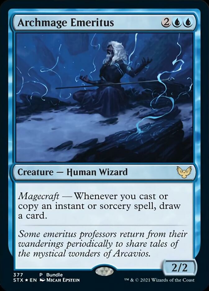 Archmage Emeritus (Bundle) [Strixhaven: School of Mages Promos] | Galactic Gamez