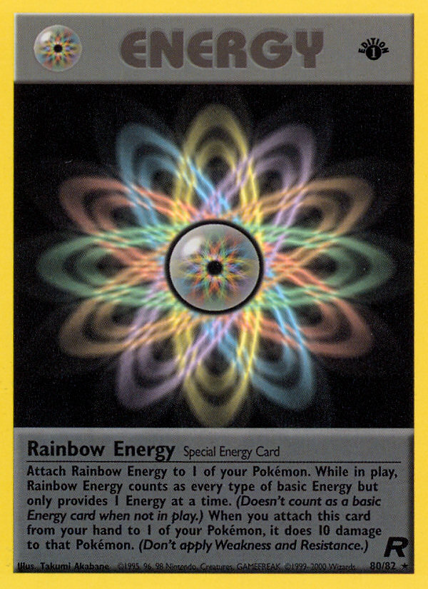 Rainbow Energy (80/82) [Team Rocket 1st Edition] | Galactic Gamez