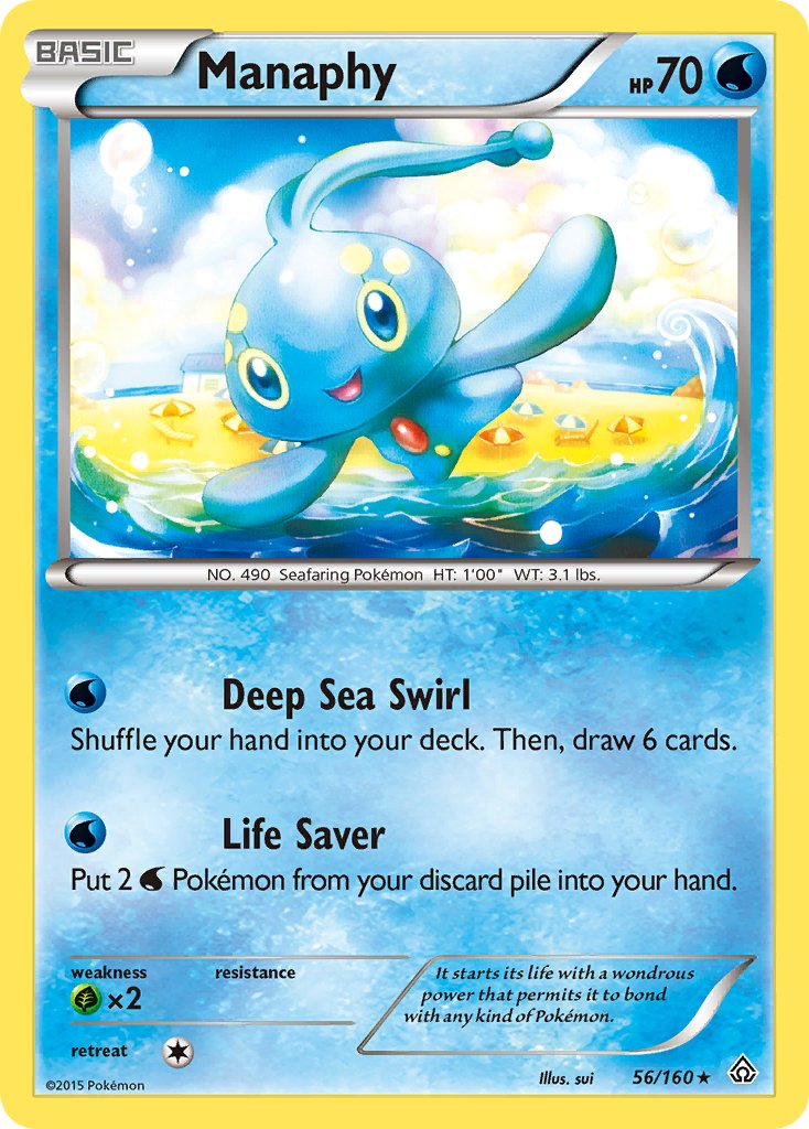 Manaphy (56/160) (Battle Arena Deck Exclusive) (Theme Deck Exclusive) [XY: Primal Clash] | Galactic Gamez