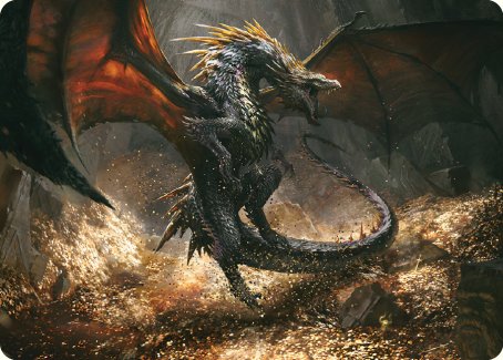 Cavern-Hoard Dragon Art Card [The Lord of the Rings: Tales of Middle-earth Art Series] | Galactic Gamez