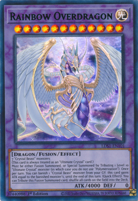 Rainbow Overdragon (Green) [LDS1-EN101] Ultra Rare | Galactic Gamez