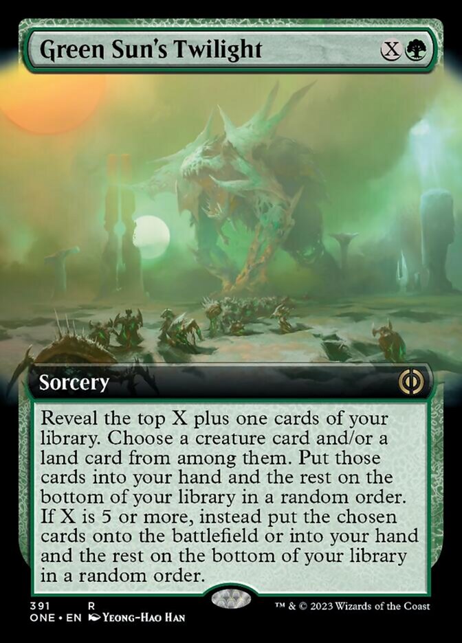 Green Sun's Twilight (Extended Art) [Phyrexia: All Will Be One] | Galactic Gamez