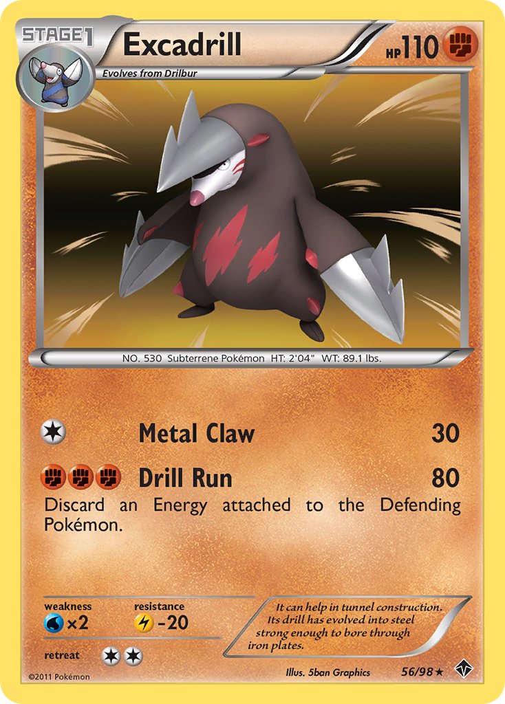 Excadrill (56/98) (Cosmos Holo) (Blister Exclusive) [Black & White: Emerging Powers] | Galactic Gamez