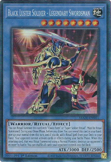 Black Luster Soldier - Legendary Swordsman [MAZE-EN011] Collector's Rare | Galactic Gamez