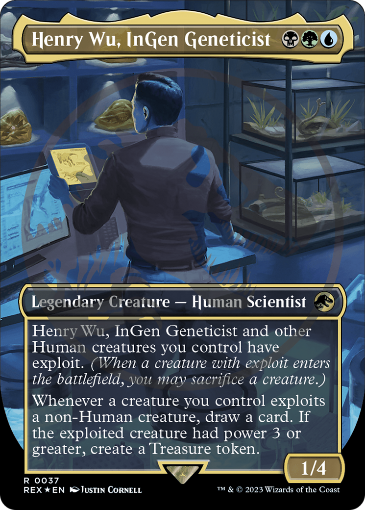 Henry Wu, InGen Geneticist Emblem (Borderless) [Jurassic World Collection Tokens] | Galactic Gamez