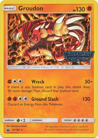 Groudon (81/168) (Cosmos Holo Gamestop Promo) [Sun & Moon: Celestial Storm] | Galactic Gamez