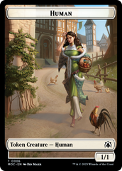 Zombie Knight // Human (6) Double-Sided Token [March of the Machine Commander Tokens] | Galactic Gamez