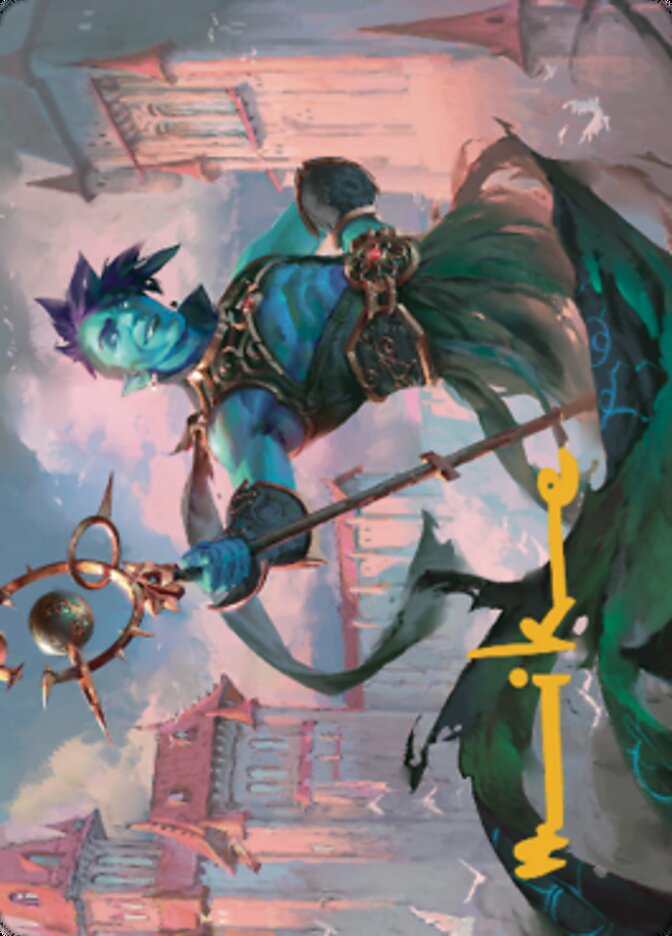 Haughty Djinn Art Card (Gold-Stamped Signature) [Dominaria United Art Series] | Galactic Gamez