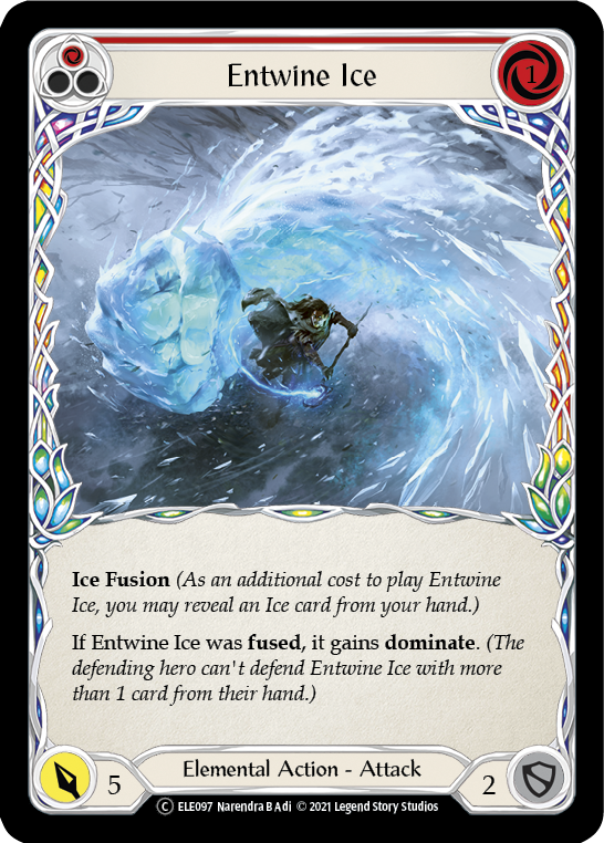 Entwine Ice (Red) [U-ELE097] Unlimited Rainbow Foil | Galactic Gamez