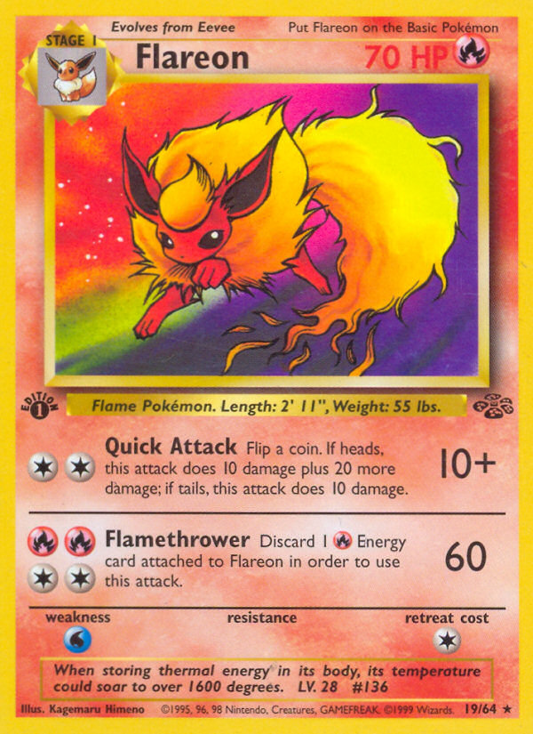 Flareon (19/64) [Jungle 1st Edition] | Galactic Gamez