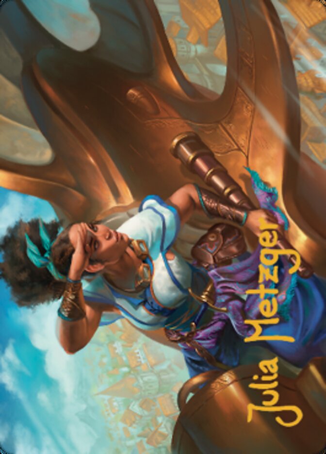 Talas Lookout Art Card (Gold-Stamped Signature) [Dominaria United Art Series] | Galactic Gamez