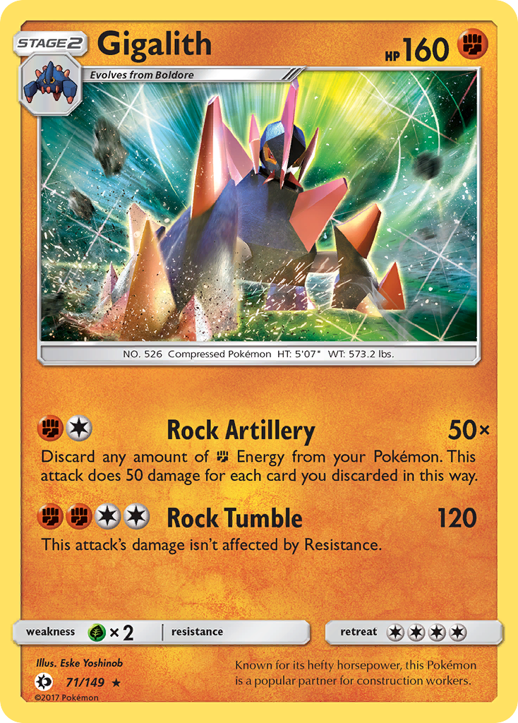 Gigalith (71/149) [Sun & Moon: Base Set] | Galactic Gamez