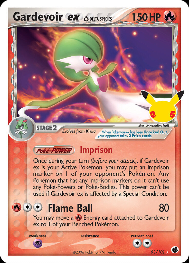 Gardevoir ex (93/101) (Delta Species) [Celebrations: 25th Anniversary - Classic Collection] | Galactic Gamez