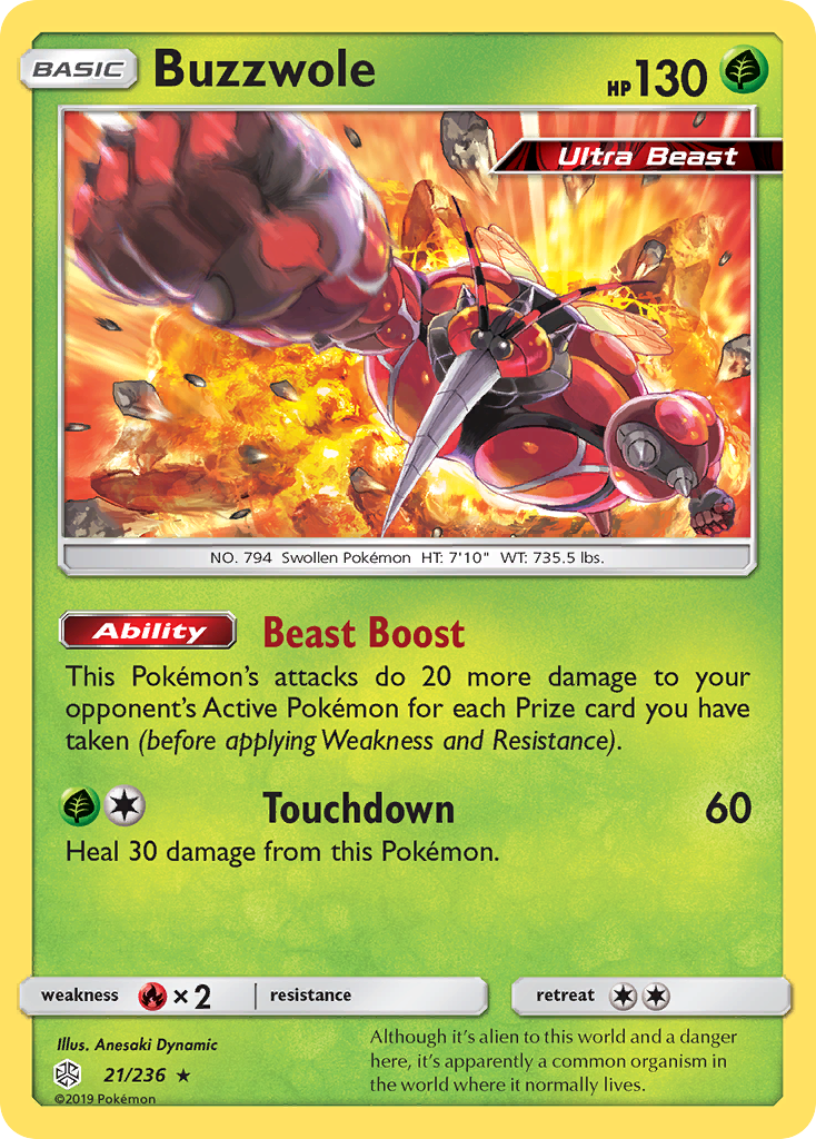 Buzzwole (21/236) [Sun & Moon: Cosmic Eclipse] | Galactic Gamez