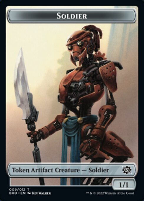 Powerstone // Soldier (009) Double-Sided Token [The Brothers' War Tokens] | Galactic Gamez