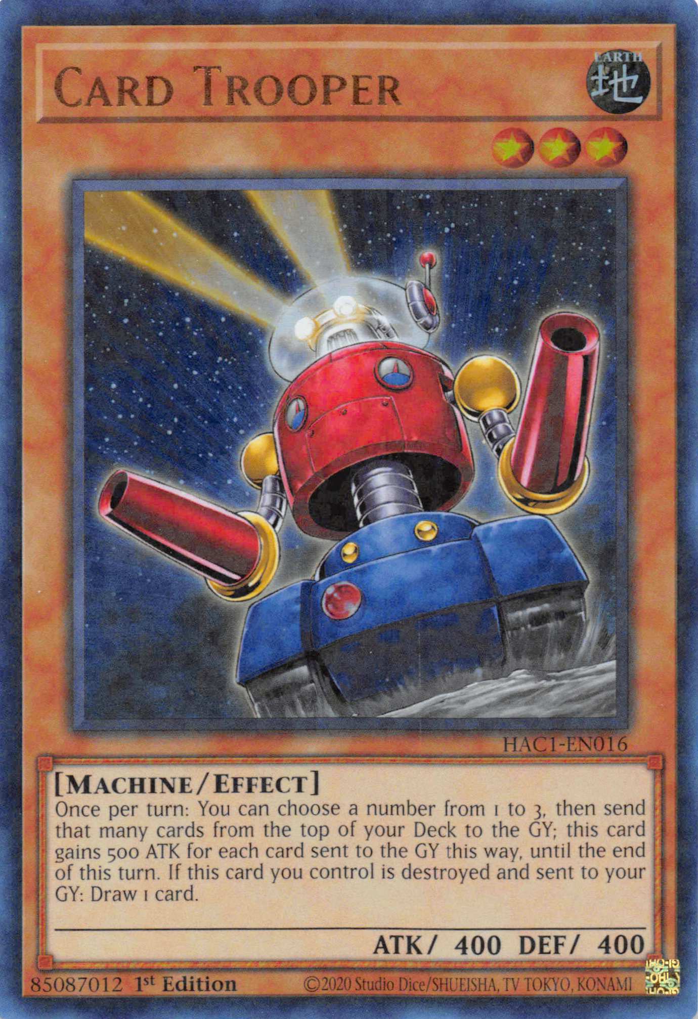 Card Trooper (Duel Terminal) [HAC1-EN016] Parallel Rare | Galactic Gamez