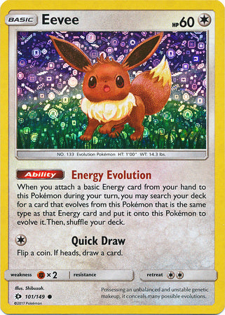 Eevee (101/149) (General Mills Promo) [Sun & Moon: Base Set] | Galactic Gamez