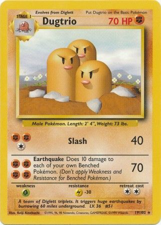 Dugtrio (19/102) [Base Set Unlimited] | Galactic Gamez