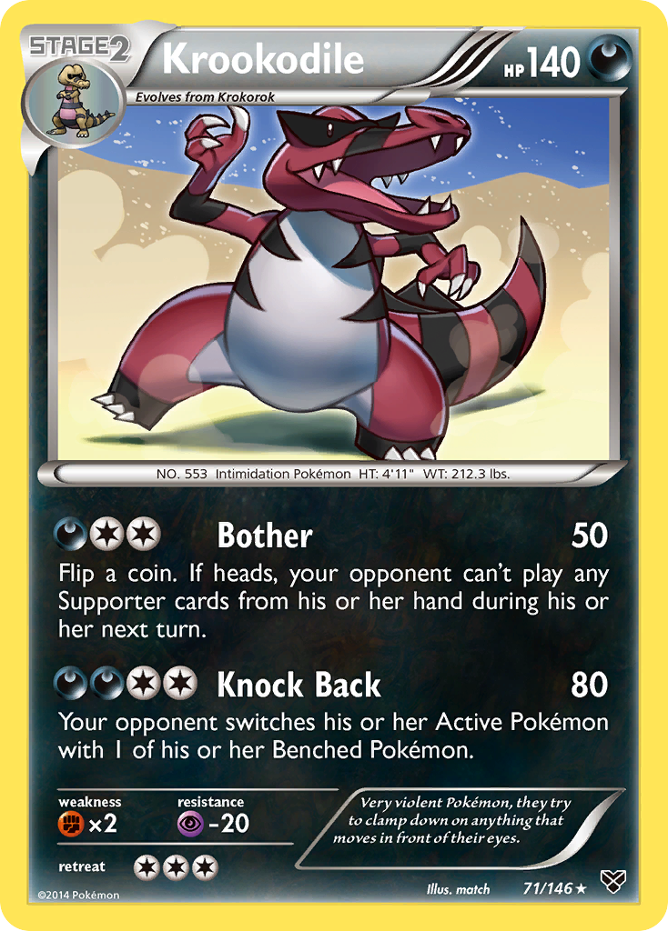 Krookodile (71/146) [XY: Base Set] | Galactic Gamez