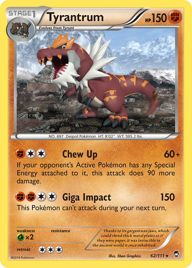 Tyrantrum (62/111) [XY: Furious Fists] | Galactic Gamez