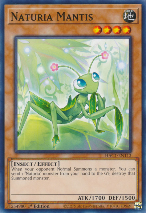 Naturia Mantis [HAC1-EN113] Common | Galactic Gamez