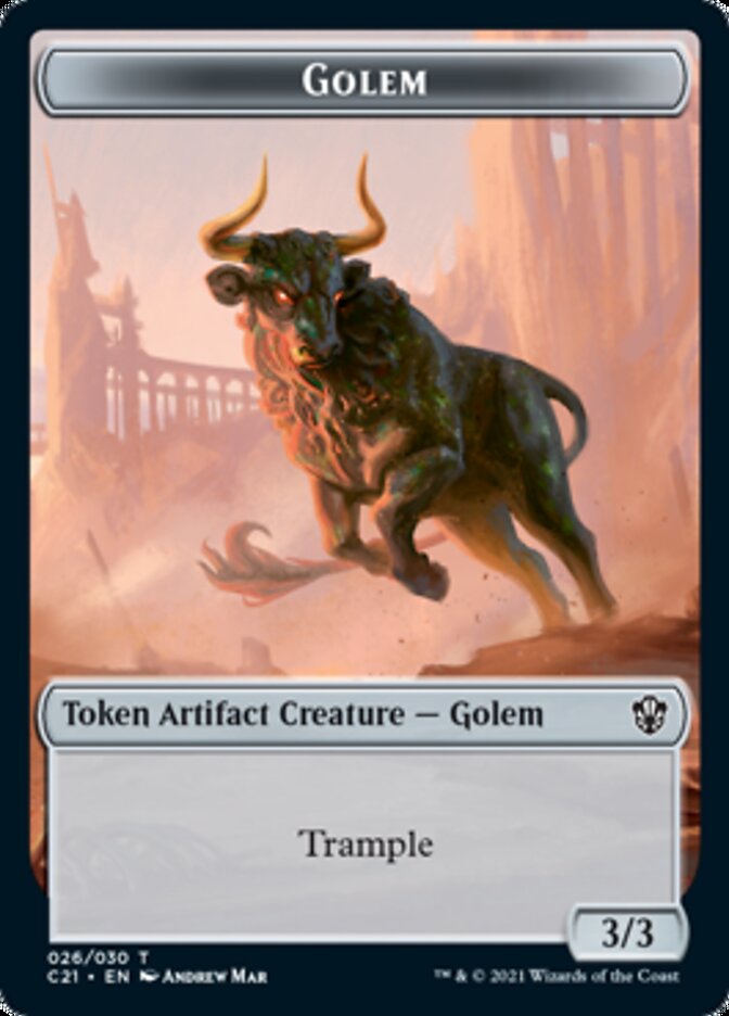 Golem (026) // Thopter Token [Commander 2021 Tokens] | Galactic Gamez