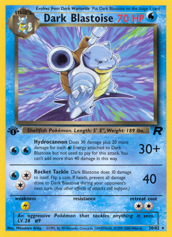 Dark Blastoise (20/82) [Team Rocket 1st Edition] | Galactic Gamez