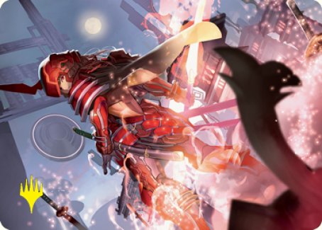 Peerless Samurai Art Card (Gold-Stamped Signature) [Kamigawa: Neon Dynasty Art Series] | Galactic Gamez