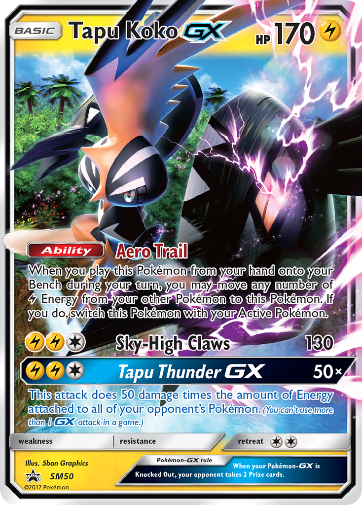 Tapu Koko GX (SM50) [Sun & Moon: Black Star Promos] | Galactic Gamez