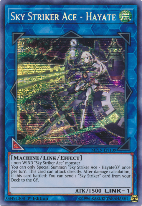 Sky Striker Ace - Hayate [MP19-EN109] Prismatic Secret Rare | Galactic Gamez