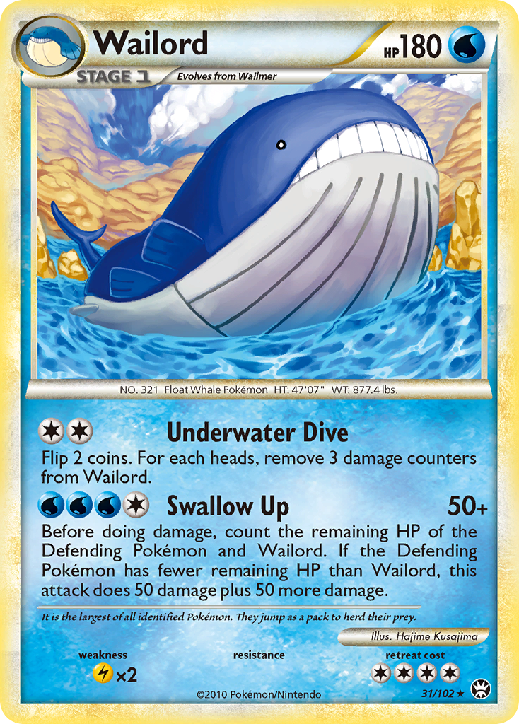 Wailord (31/102) [HeartGold & SoulSilver: Triumphant] | Galactic Gamez