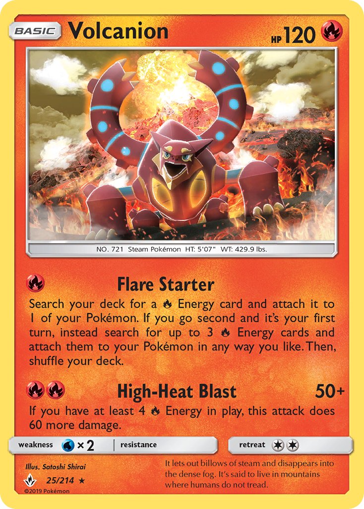 Volcanion (25/214) (Theme Deck Exclusive) [Sun & Moon: Unbroken Bonds] | Galactic Gamez