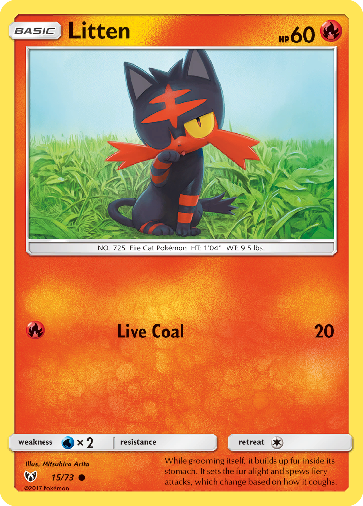 Litten (15/73) [Sun & Moon: Shining Legends] | Galactic Gamez