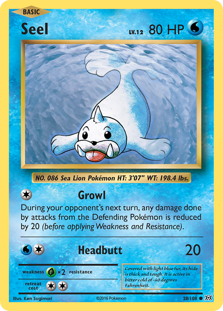 Seel (28/108) [XY: Evolutions] | Galactic Gamez