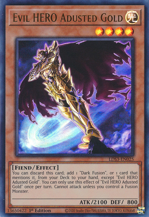 Evil HERO Adusted Gold [LDS3-EN025] Ultra Rare | Galactic Gamez